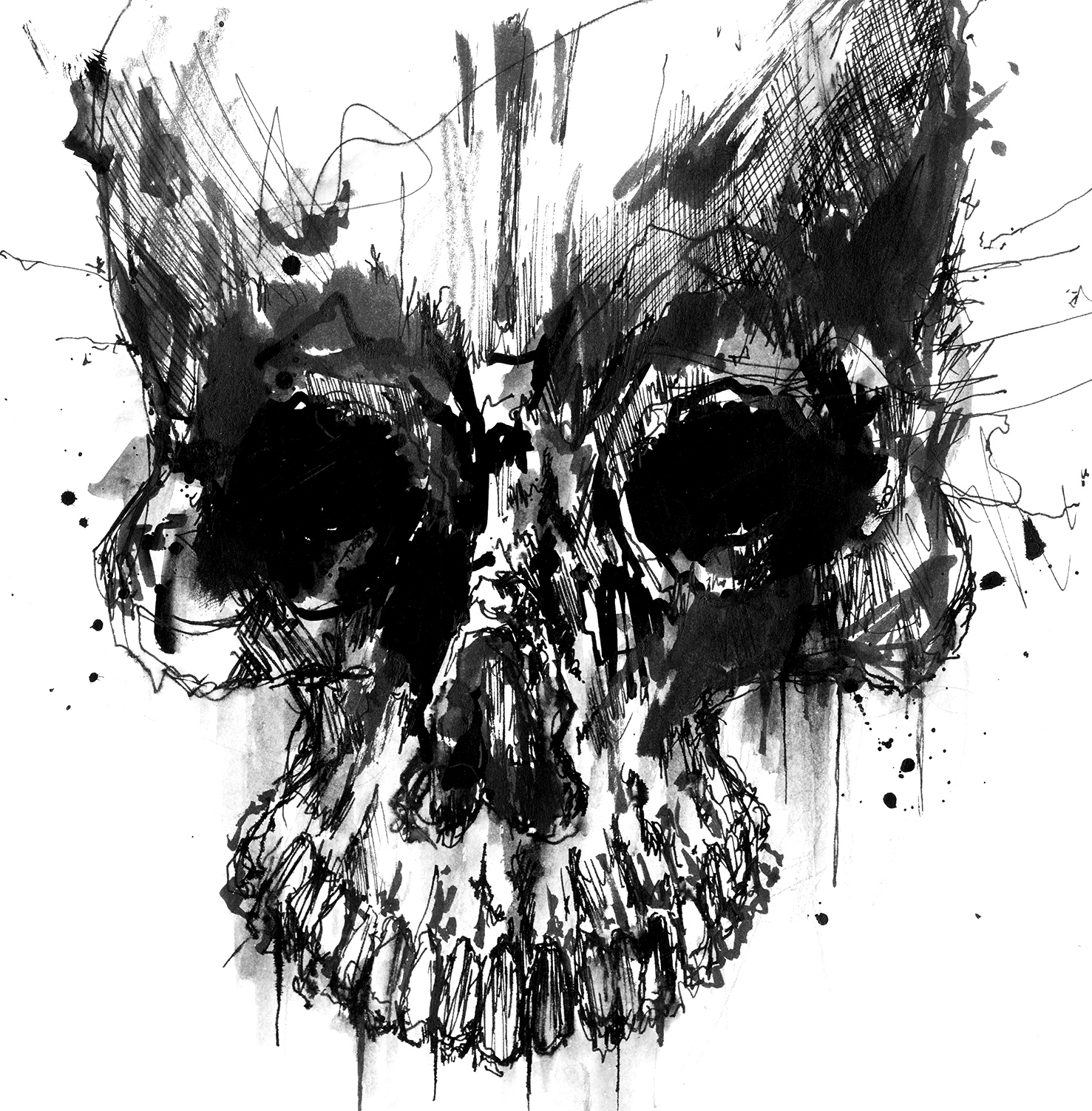 Justinvanwickeren_design_skull_Tusche